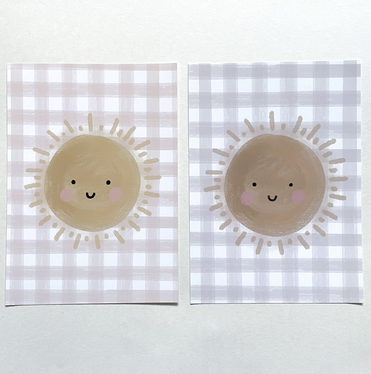 Gingham Sun Print A4