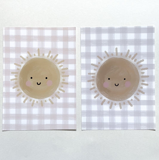 Gingham Sun Print A4