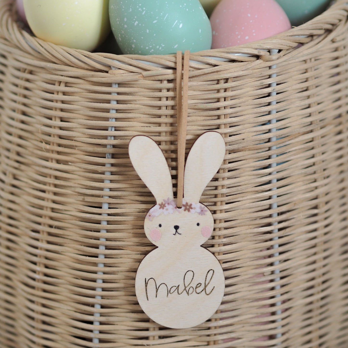 Personalised Bunny Easter Basket Tag