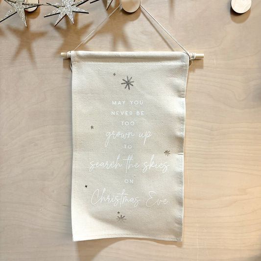 CHRISTMAS MARKET NIGHT Search The Skies Banner 26x50cm