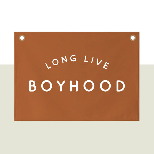 Long Live Boyhood version Wall Hanging 68x46cm -  rust version