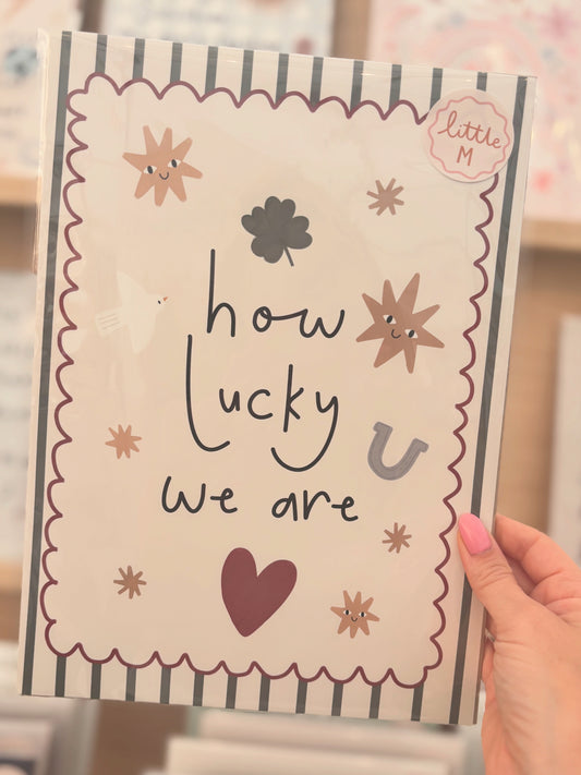 How Lucky We Are Print A4 Birthday Sale