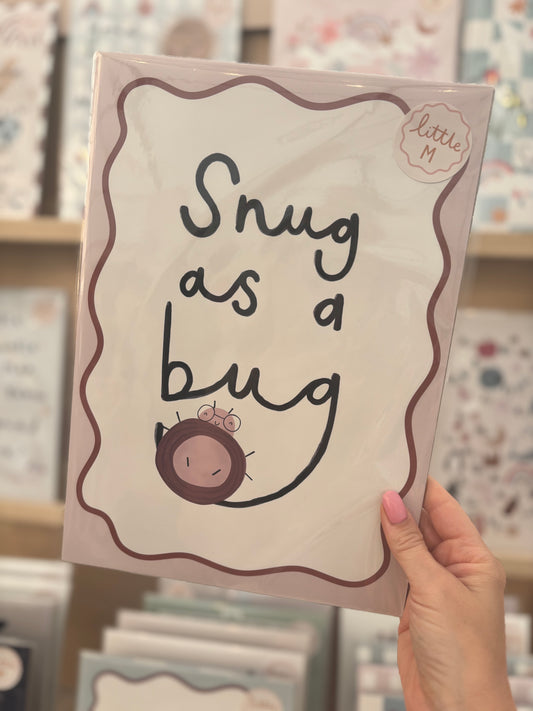 Snug as a bug pink Print A4 Birthday Sale