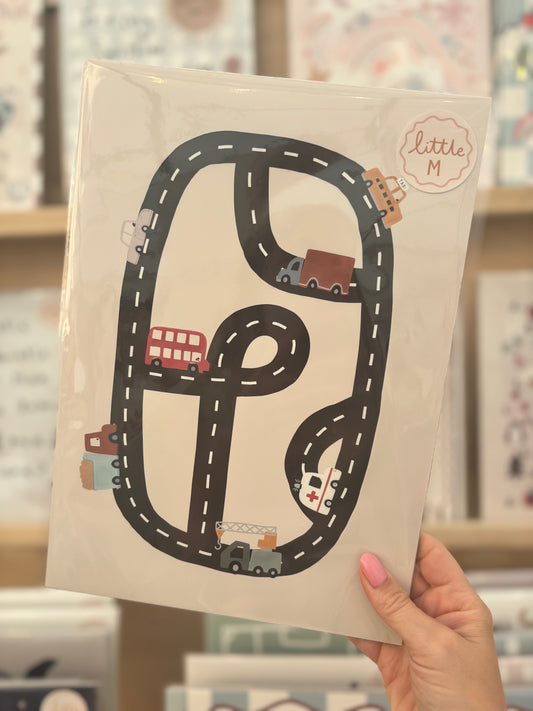 Vehicles Road Print A4 Birthday Sale