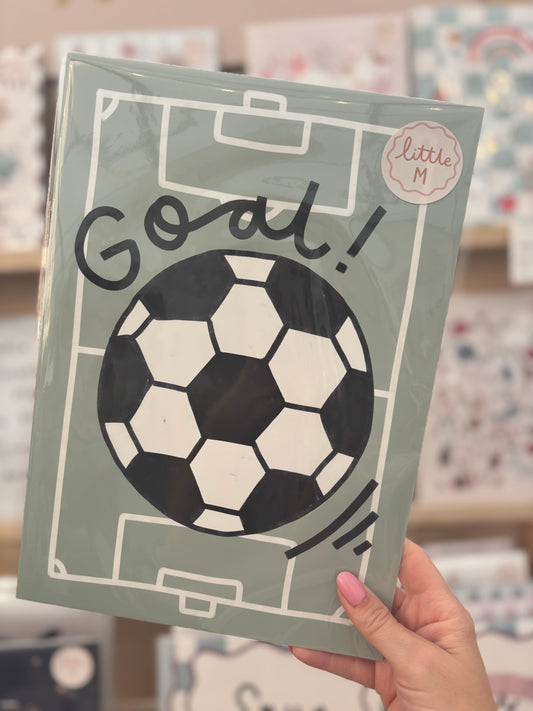 Goal Football Print A4 Birthday Sale