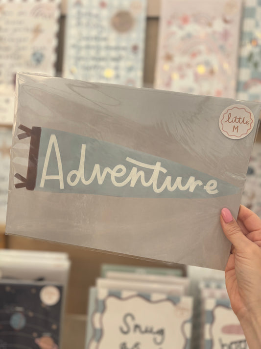 Adventure Pennant Print A4 Birthday Sale