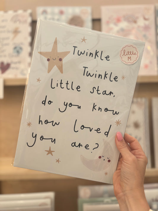 Twinkle Twinkle Blue Print A4 Birthday Sale