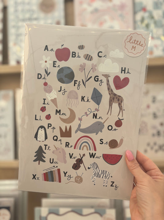 Alphabet Print A4 Birthday Sale