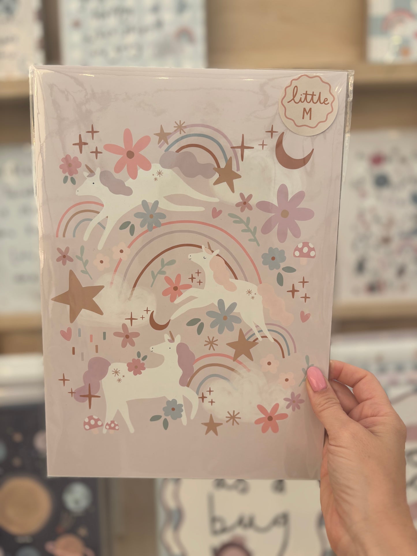 Unicorn Print in pink A4 Birthday Sale