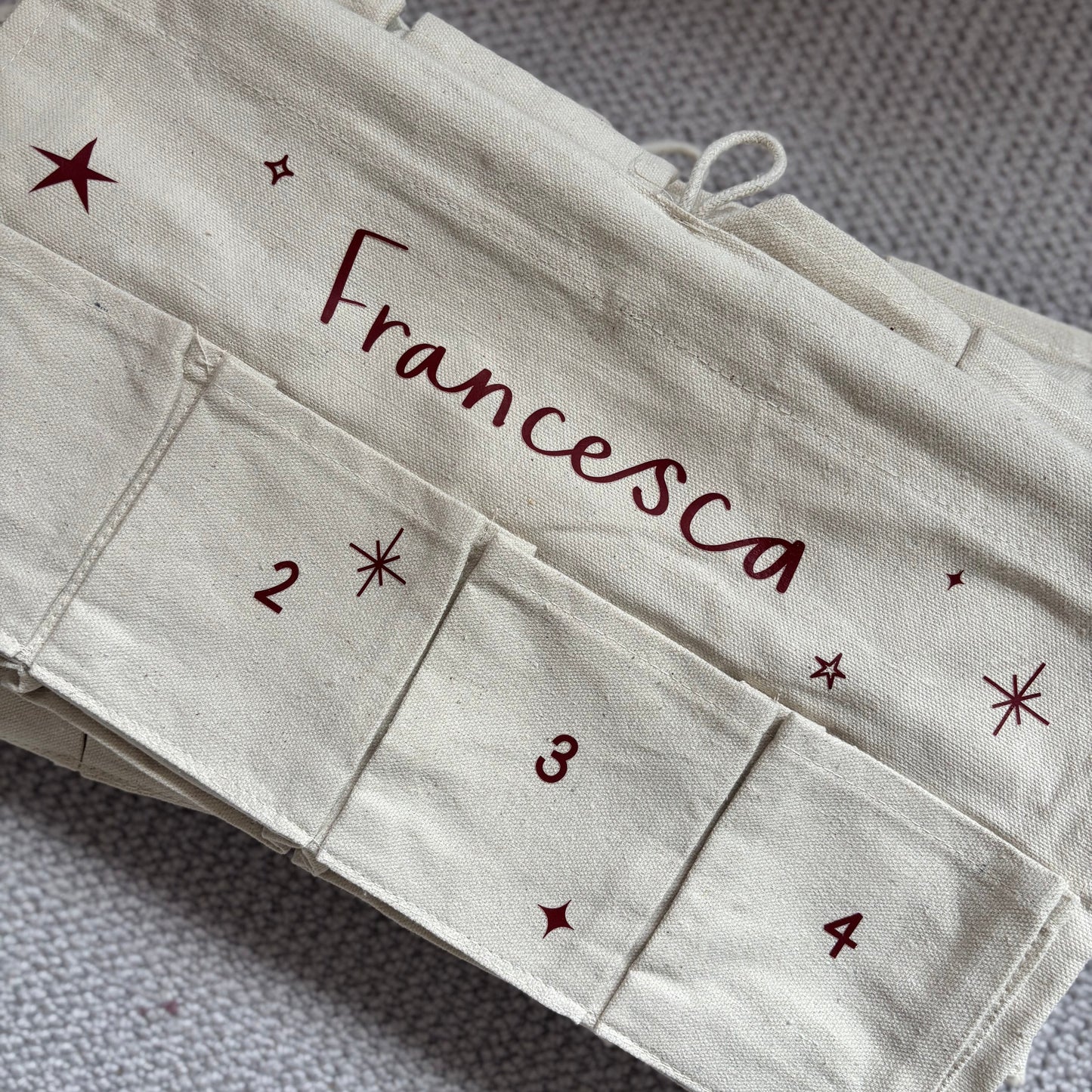 Personalised Advent Calendar Hand Lettered Version