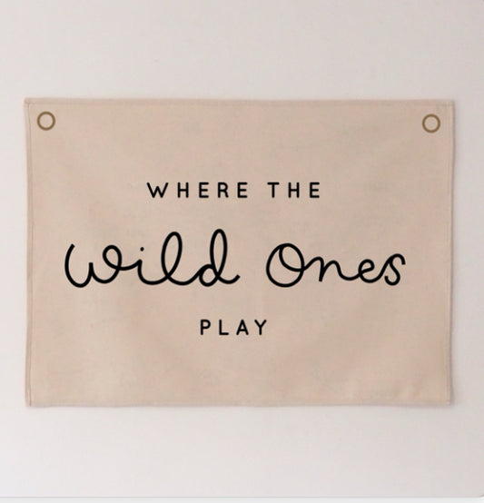 Where The Wild Ones Play with eyelets 50x70cm Sample Sale