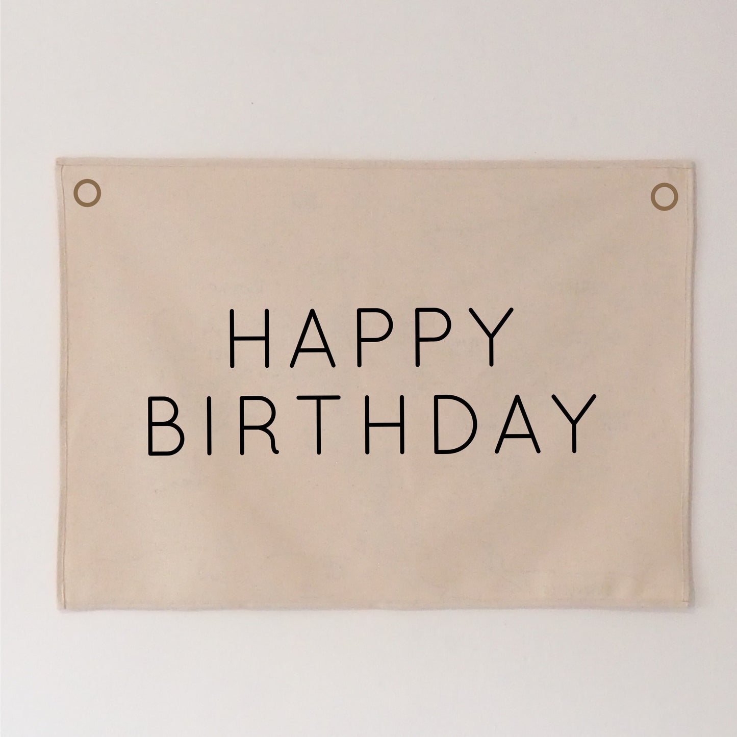 Personalised Happy Birthday Wall Hanging 50x70cm Narrow Font - more layouts and colours available.