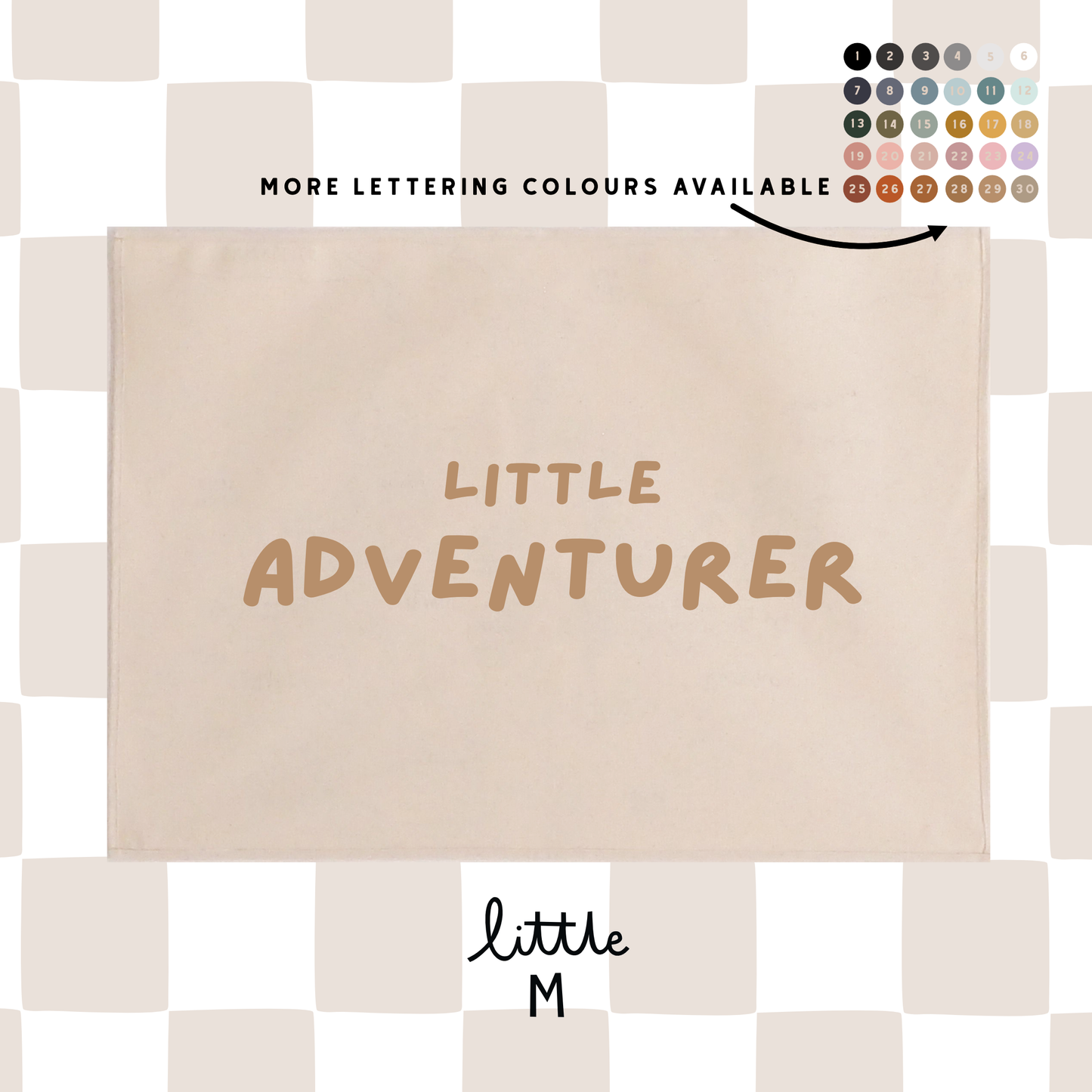 Little Adventurer Fun Font Version Wall Hanging 50x70cm - more lettering colours available