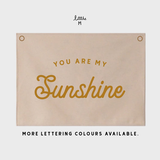 You Are My Sunshine Wall Hanging Retro 50x70cm - more colours and layout options available.