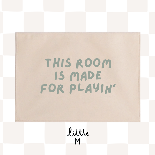 This room is made for playin’ wall hanging 50x70cm Sample Sale