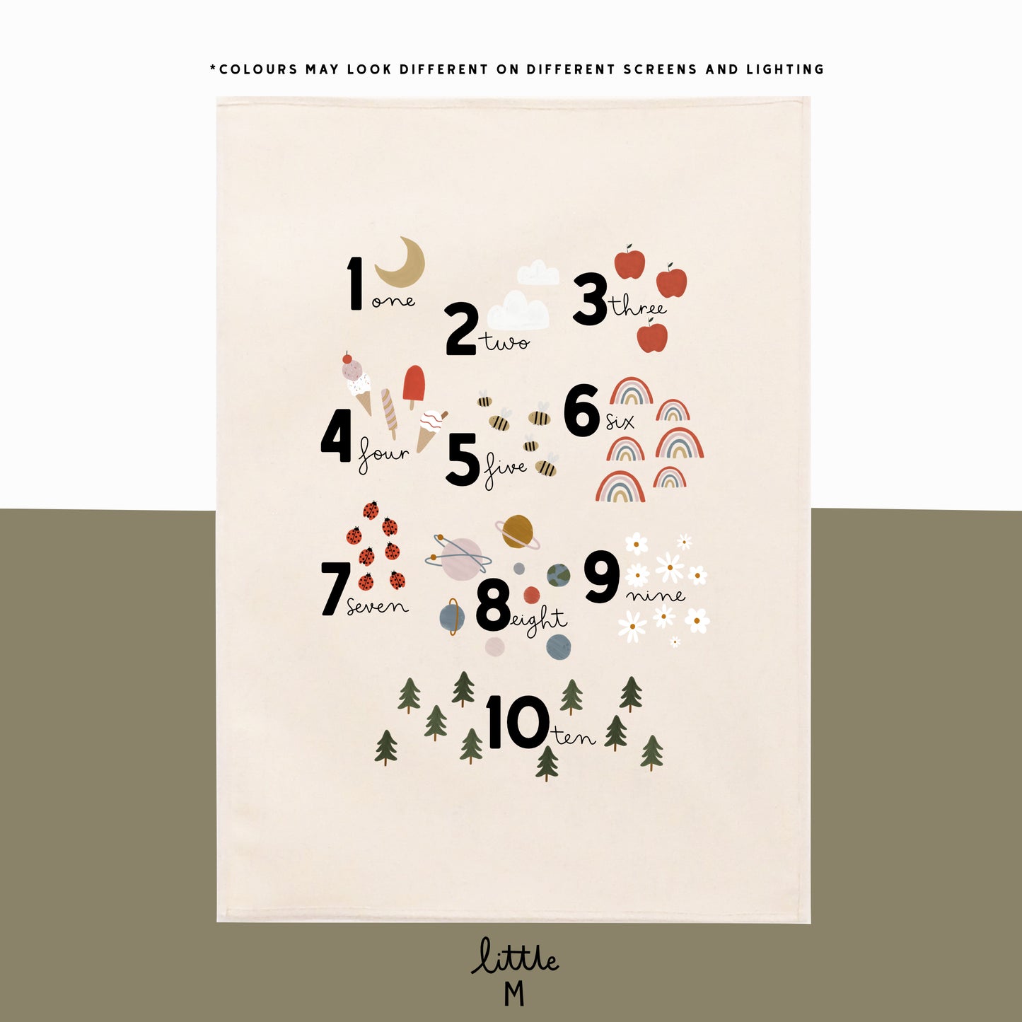 Numbers wall hanging 50x70cm Sample Sale