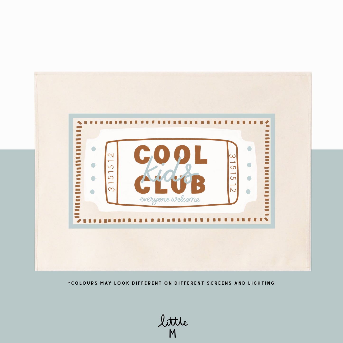 Cool kids club blue border wall hanging 50x70cm Sample Sale