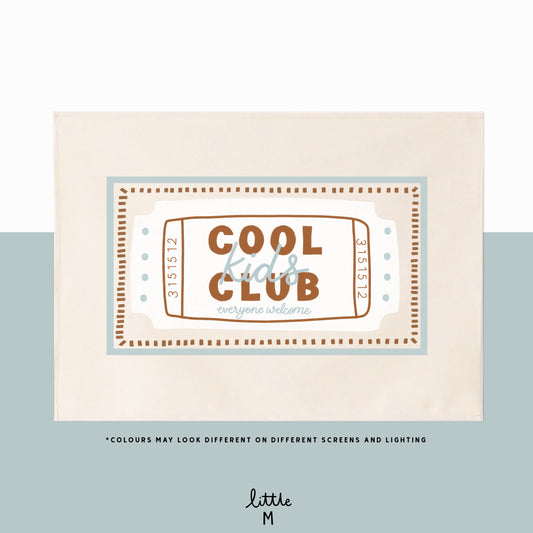 Cool kids club blue border wall hanging 50x70cm Sample Sale