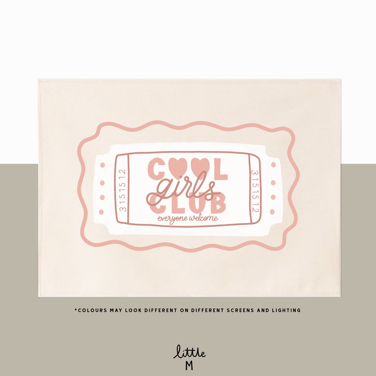 Cool girls club border wall hanging 50x70cm Sample Sale