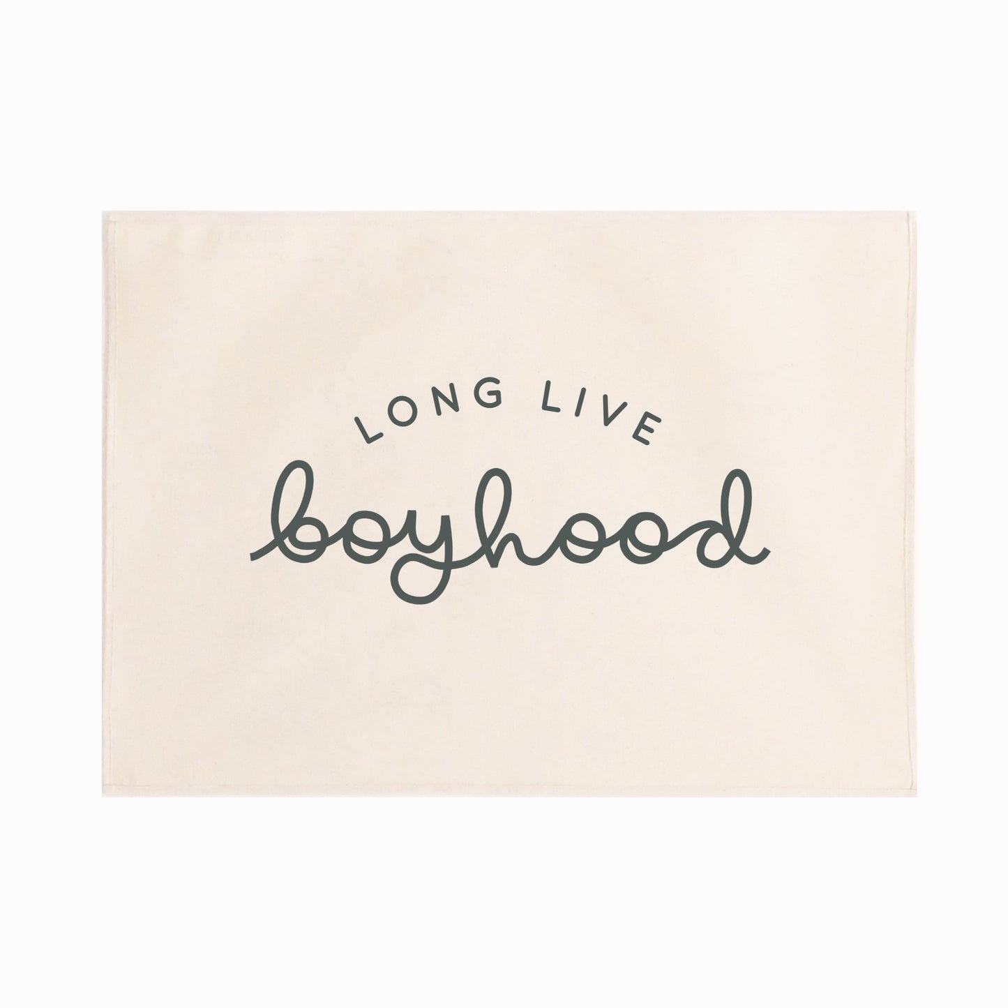 Long live boyhood handlettered khaki wall hanging 50x70cm Sample Sale