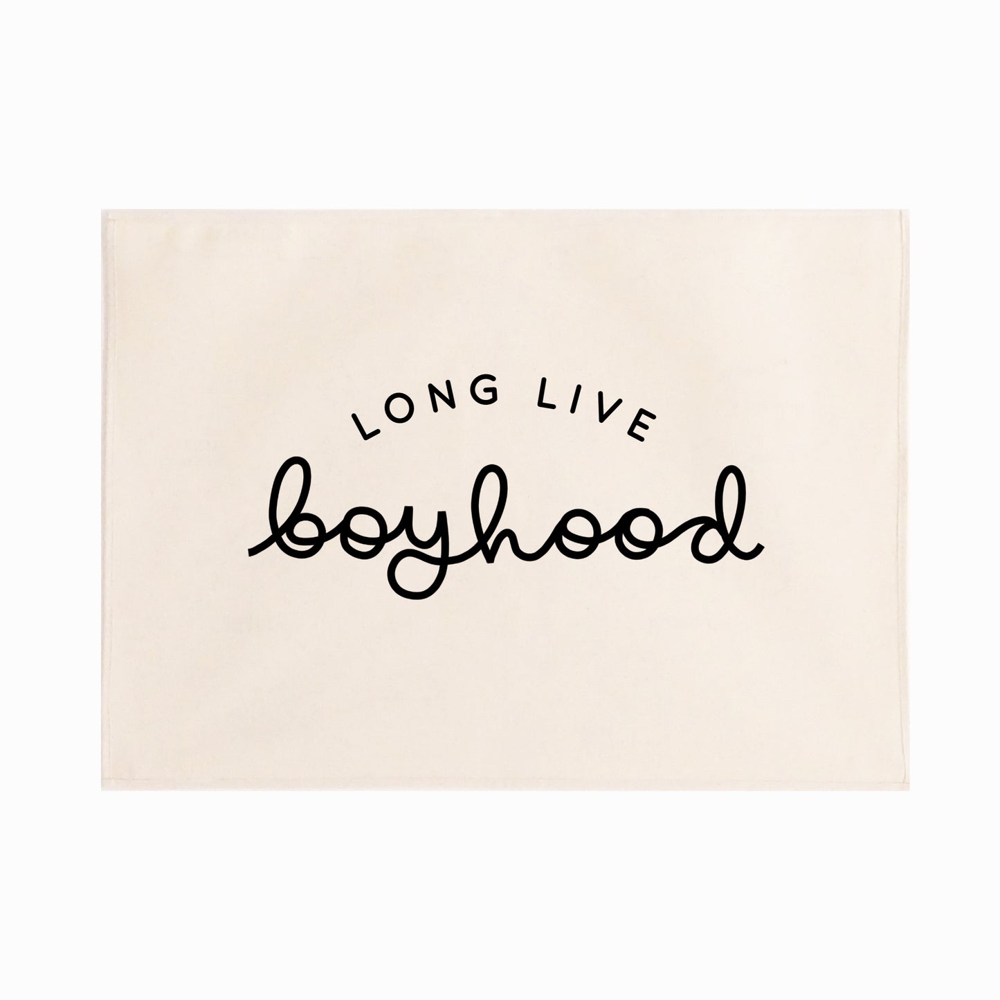 Long live boyhood handlettered black wall hanging 50x70cm Sample Sale