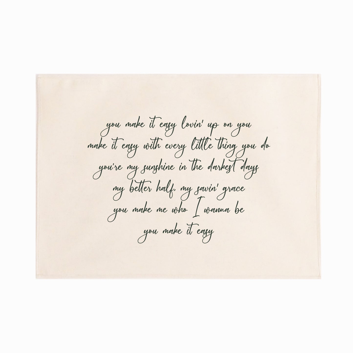 You make it easy quote wall hanging 50x70cm Sample Sale