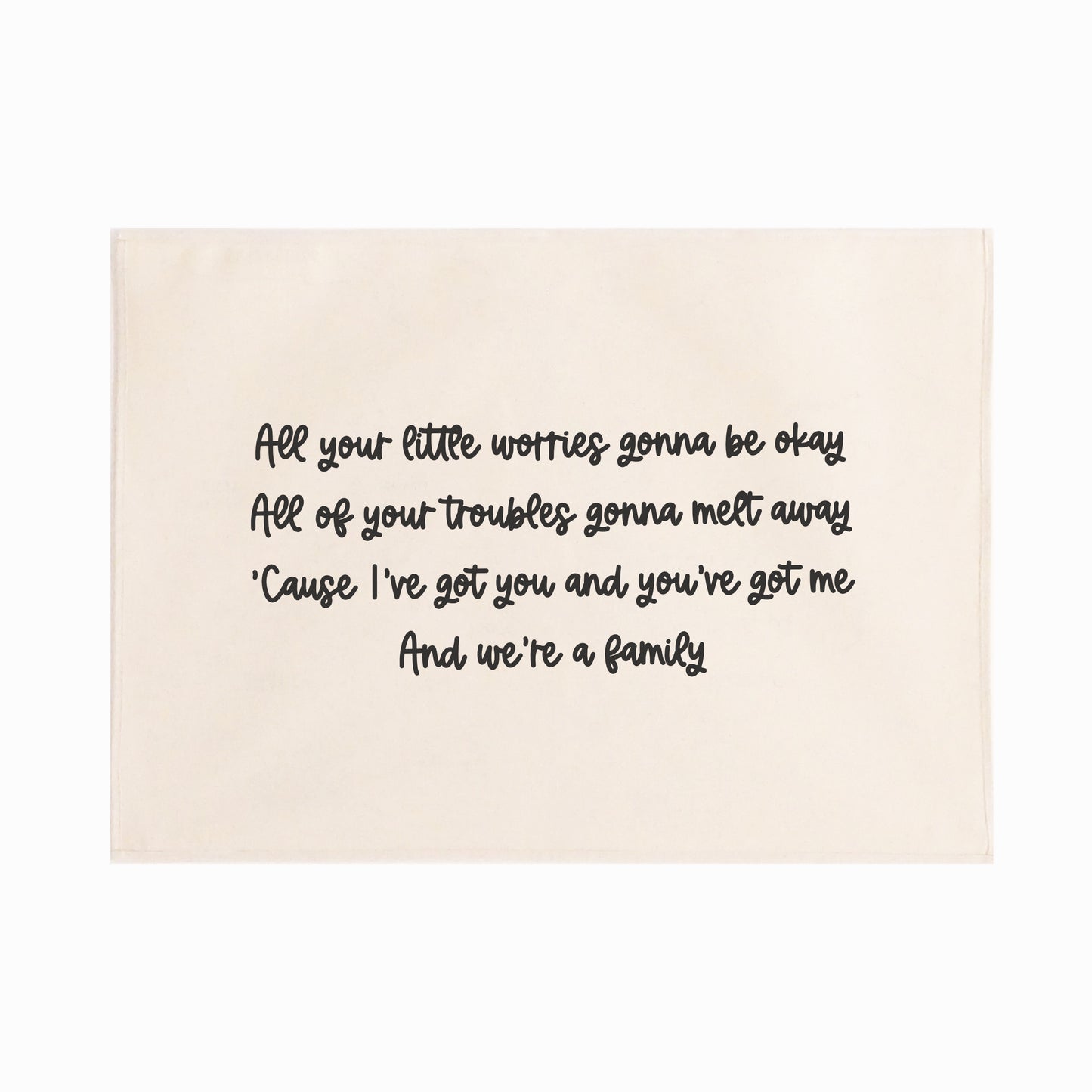 All your little worries quote wall hanging 50x70cm Sample Sale