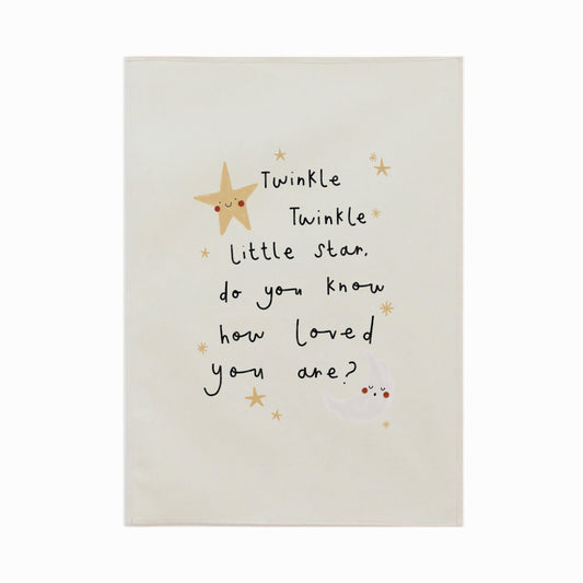 Twinkle twinkle soft green wall hanging 48x68cm Sample Sale