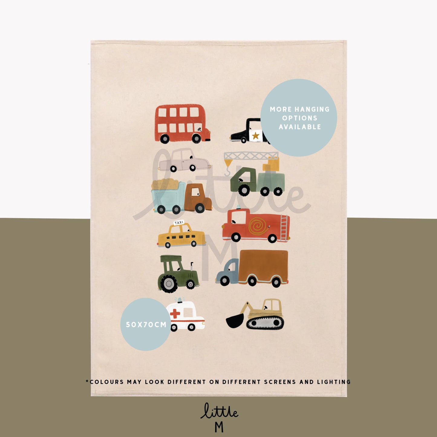 Vehicles and Cars banner 50x70cm