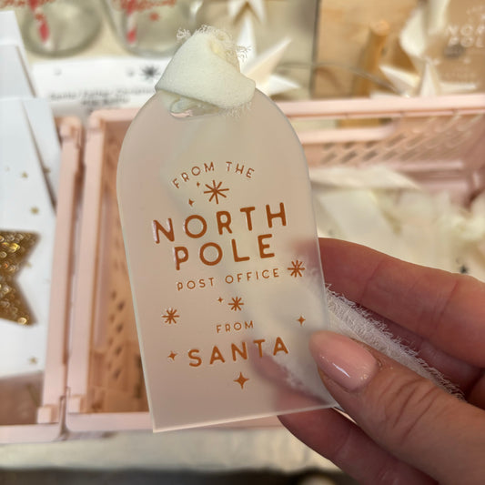 CHRISTMAS MARKET NIGHT North Pole Gift Tag