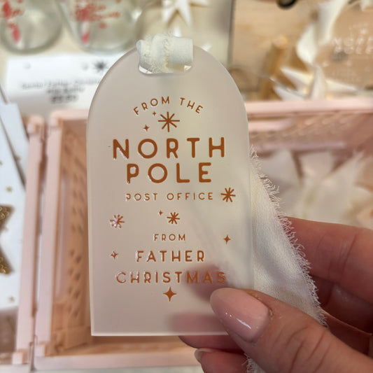 CHRISTMAS MARKET NIGHT North Pole Gift Tag