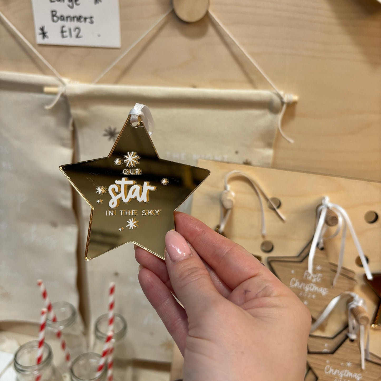 CHRISTMAS MARKET NIGHT Our Star In The Sky Bauble