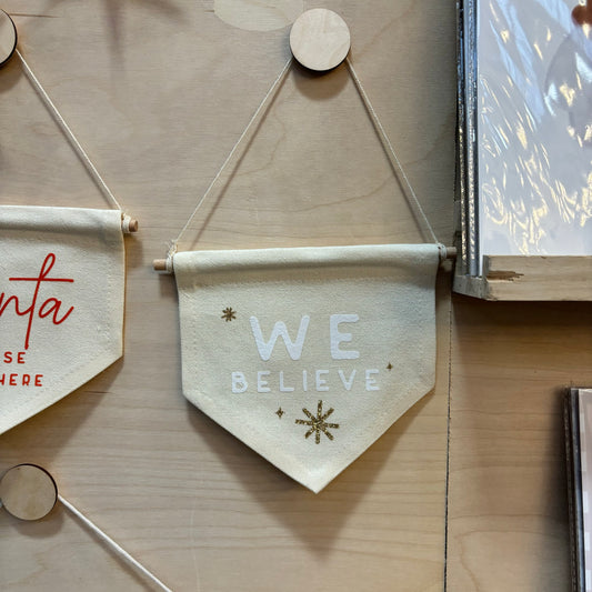 Christmas Ready To Ship Items - We Believe Mini Banner