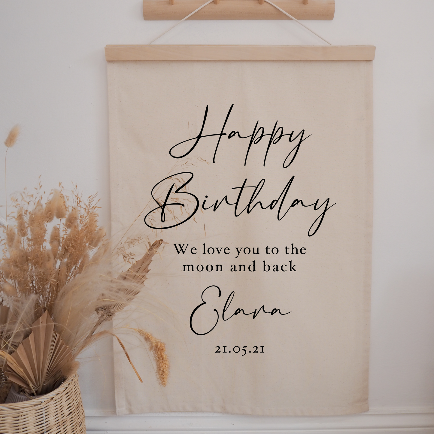 Happy Birthday Script - Can be personalised. More font choices and lettering