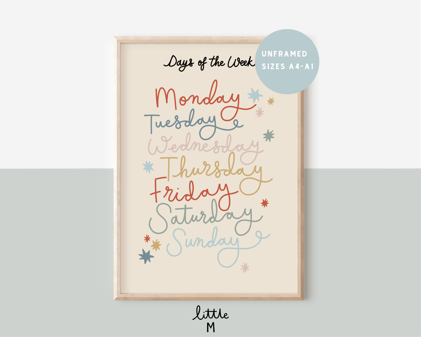 Days Of The Week Print