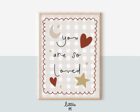 You Are So Loved Gingham Background Sample Sale 8x10"/A3