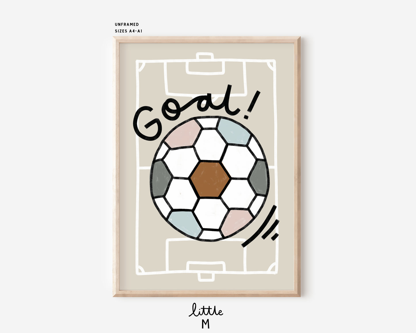 Goal Multicolour Print - choose your own coloured background