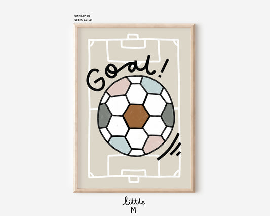 Goal Multicolour Print - choose your own coloured background