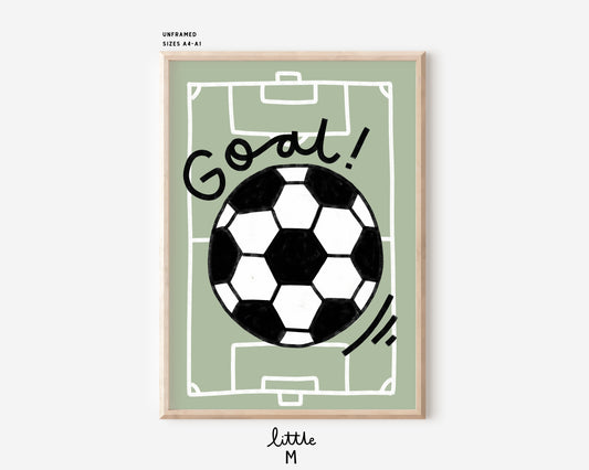 Goal Print - choose your own coloured background