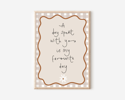 Favourite Day Print - can be personalised