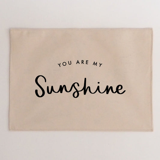 You Are My Sunshine Wall Hanging Hand Lettered Font 50x70cm - more colours and hanging options available.