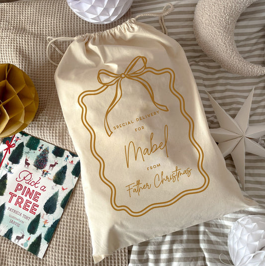 Special Delivery For Bow Border Storage Sack