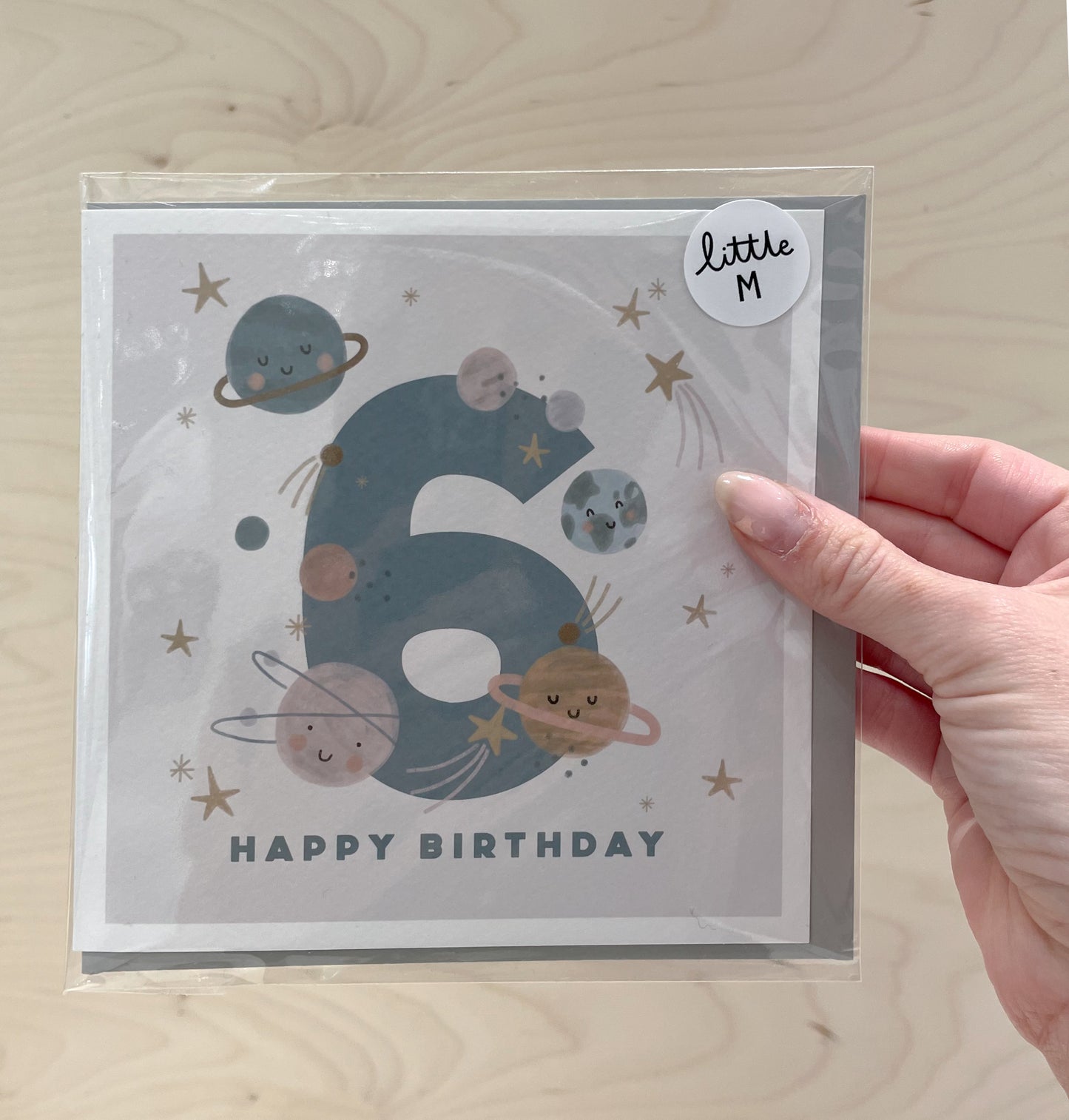 Solar System Happy Birthday 6 Card - READY TO SHIP SALE