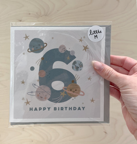Solar System Happy Birthday 6 Card - SAMPLE SALE
