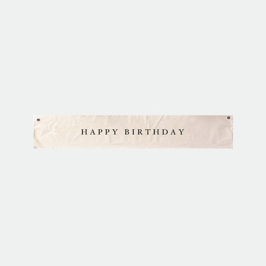 Happy Birthday 25x150cm raw edge wall hanging