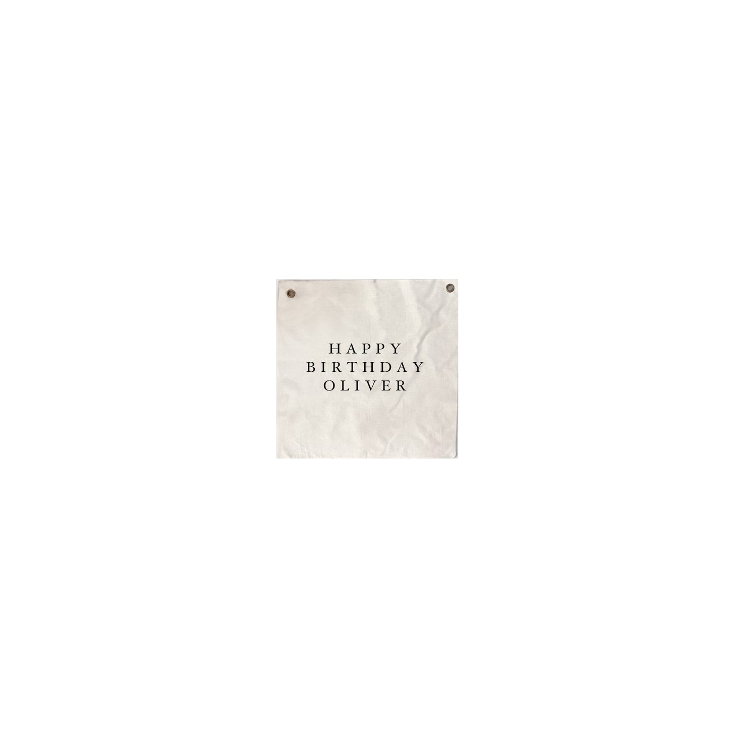 Happy Birthday 50x50cm raw edge wall hanging - can add a name