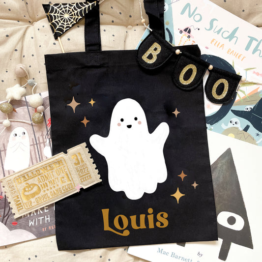 Starry Ghost Personalised Halloween Bag