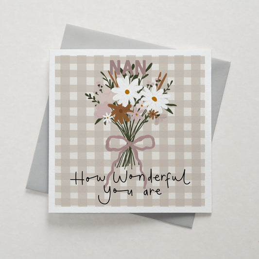 How wonderful you are card - can be personalised