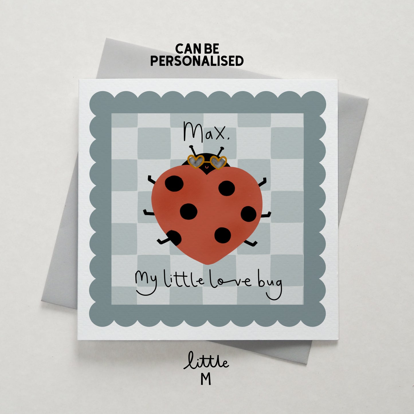 My little love bug card - can be personalised