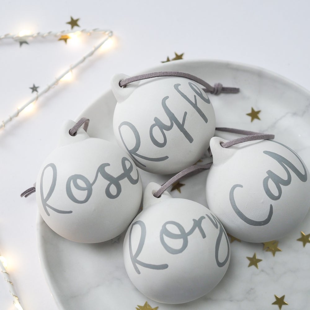 Hand Lettered Personalised Bauble SALE